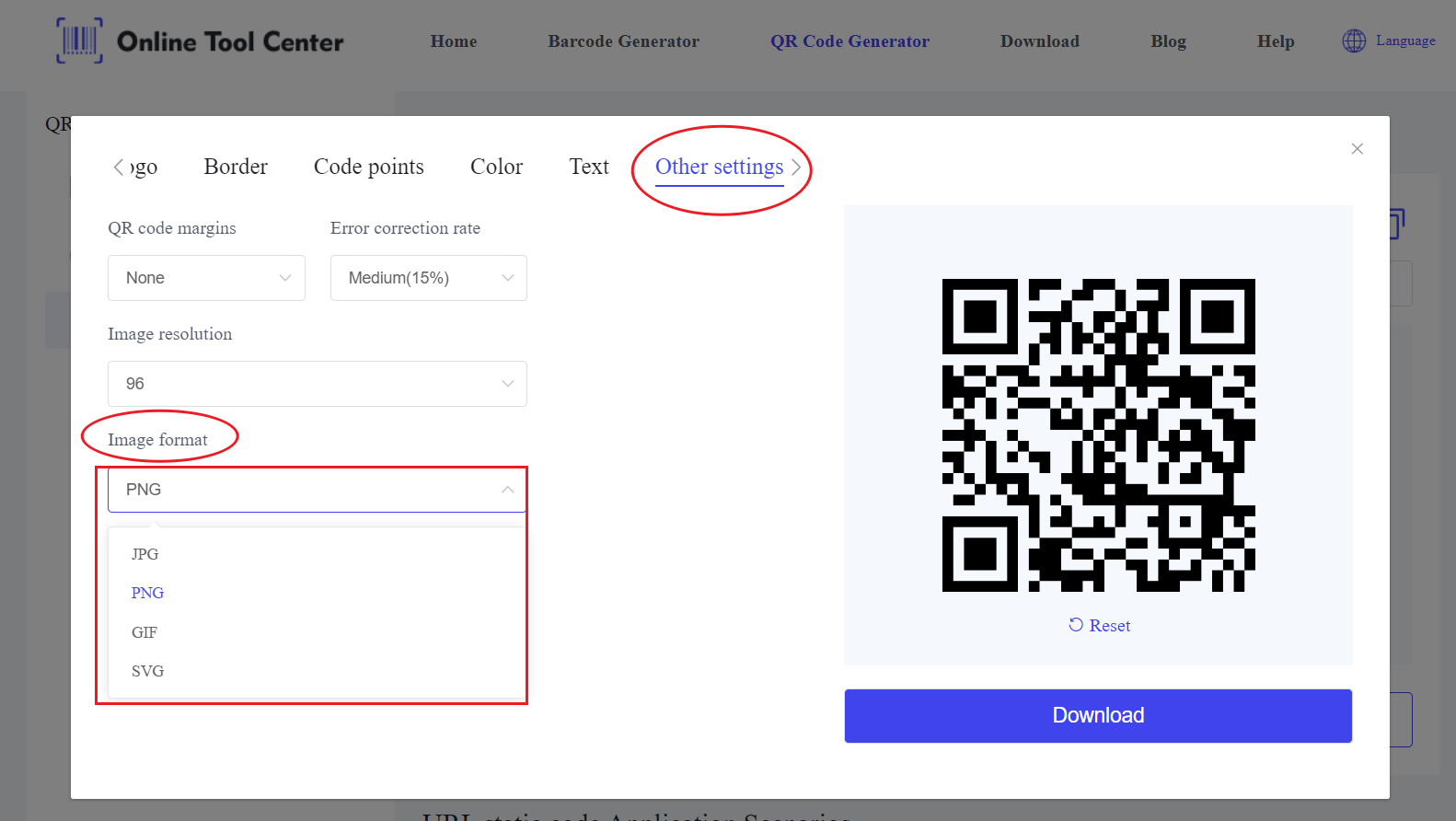 Ein QR Code Generator unterstützt mehrere formats.png