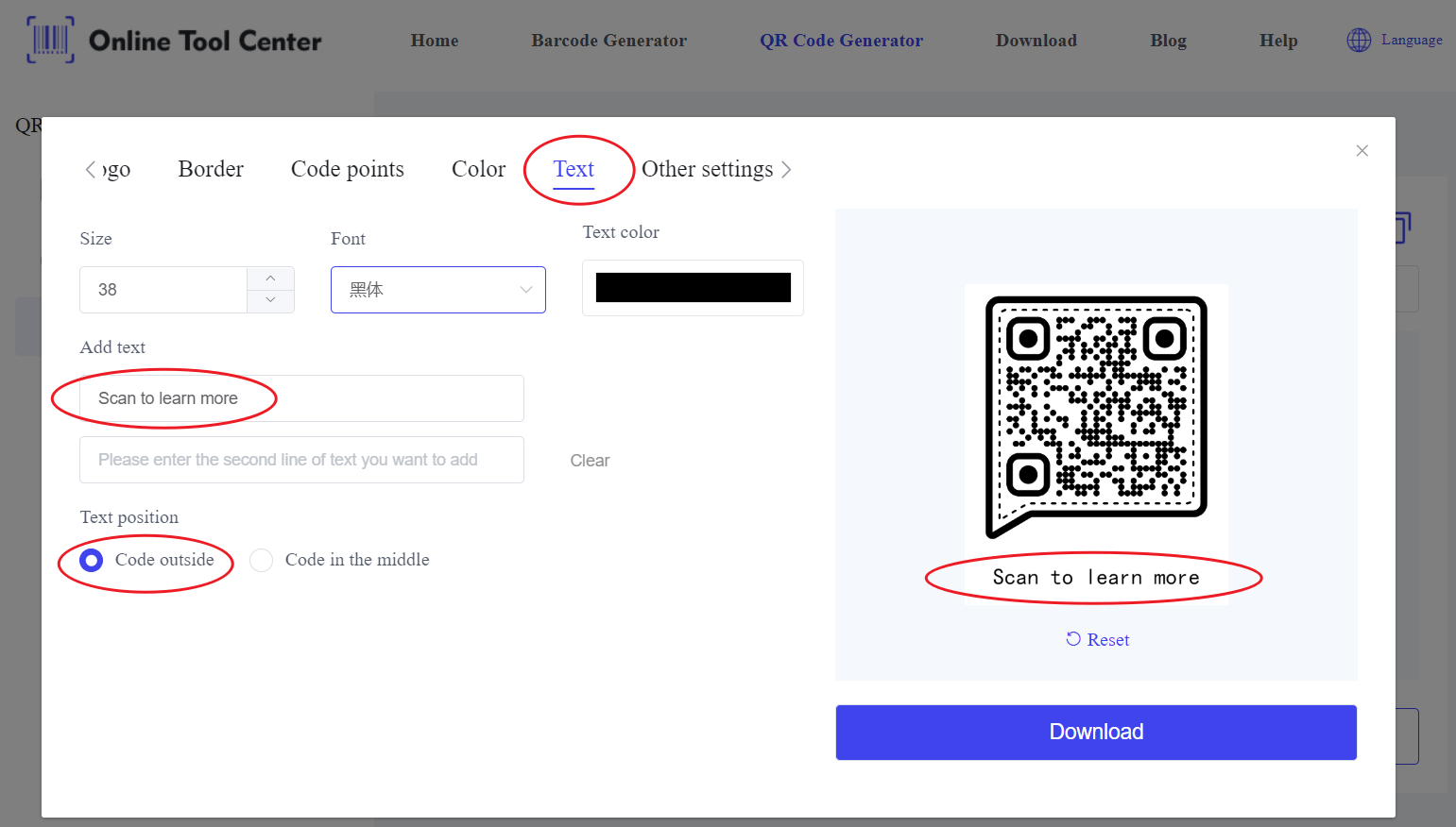 Erstellen Sie QR-Code mit einem Call to action.png