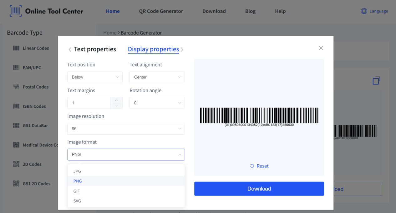 Barcode herunterladen