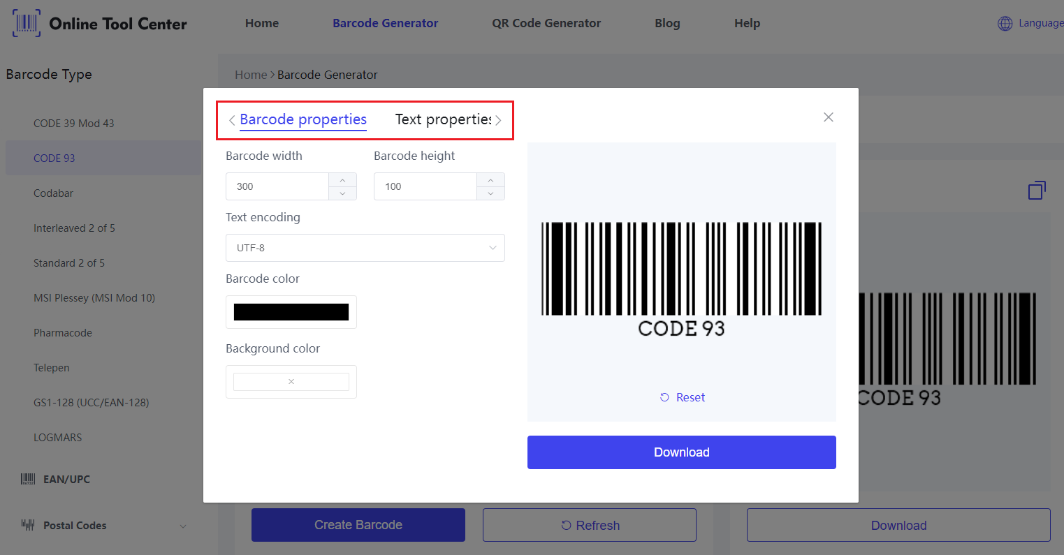 Passen Sie den Barcode Code 93.png an