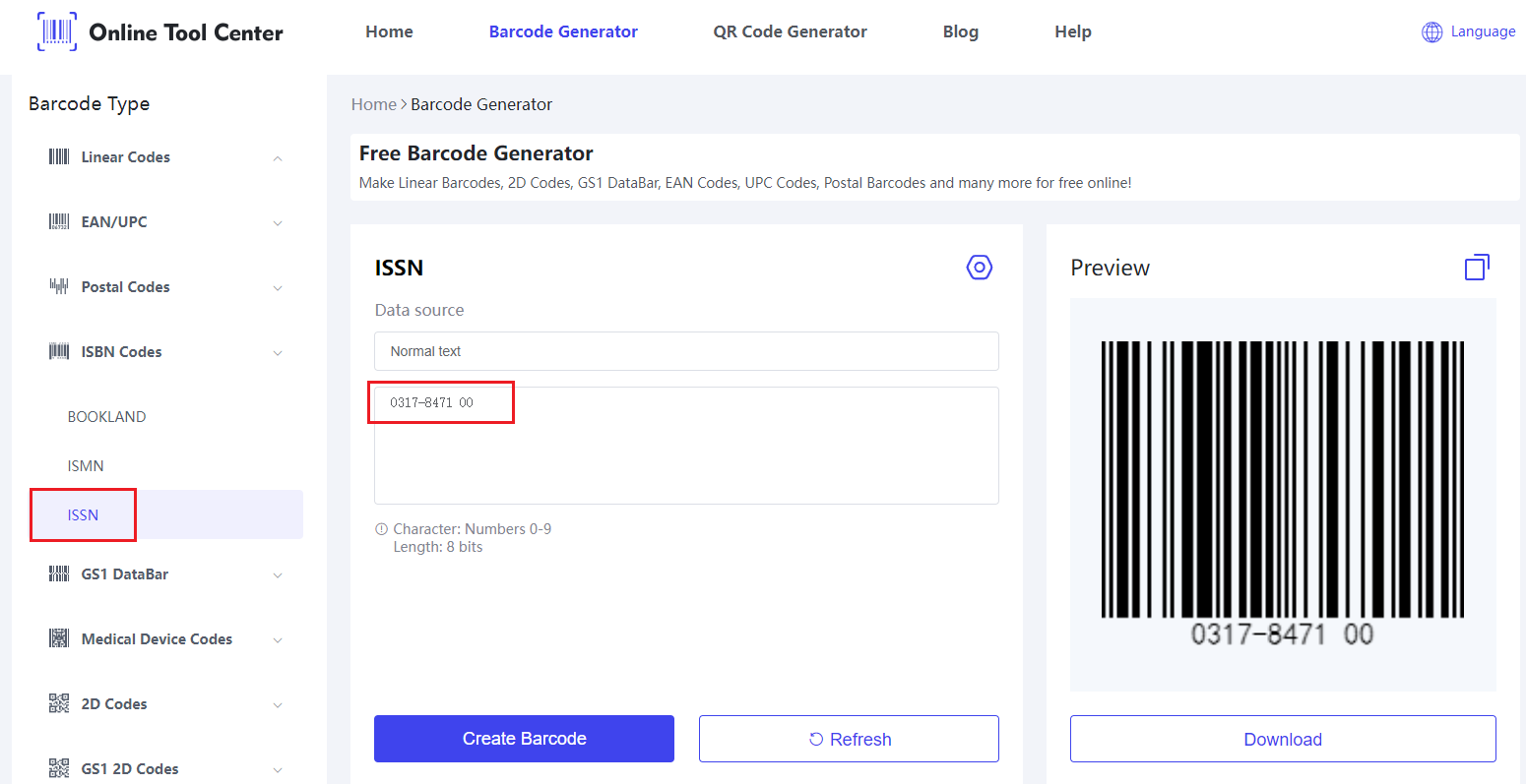 ISSN barcode.png generieren