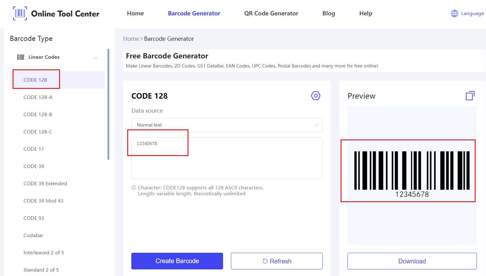 Code 128 Barcode generator.png