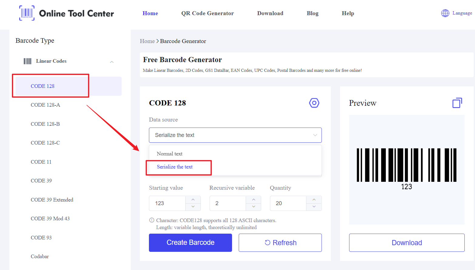 Online Bulk Barcode Generator