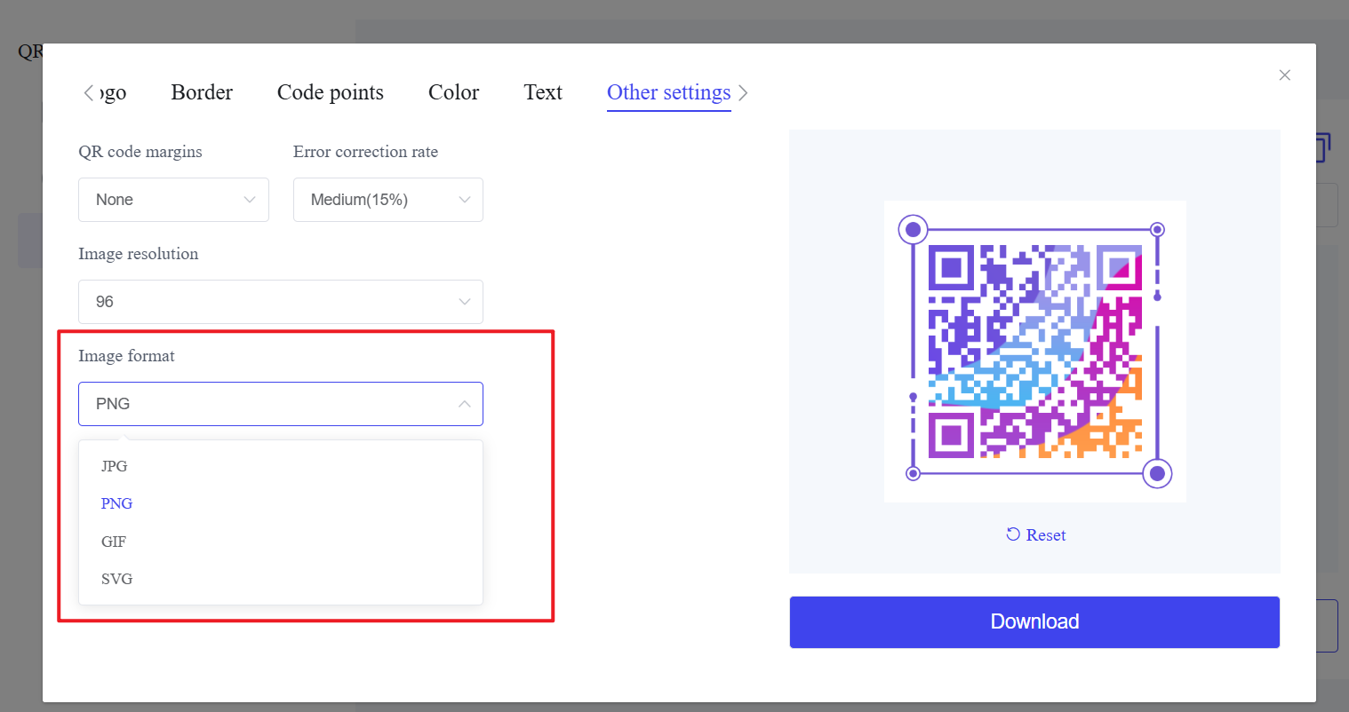 qr-Codeformat