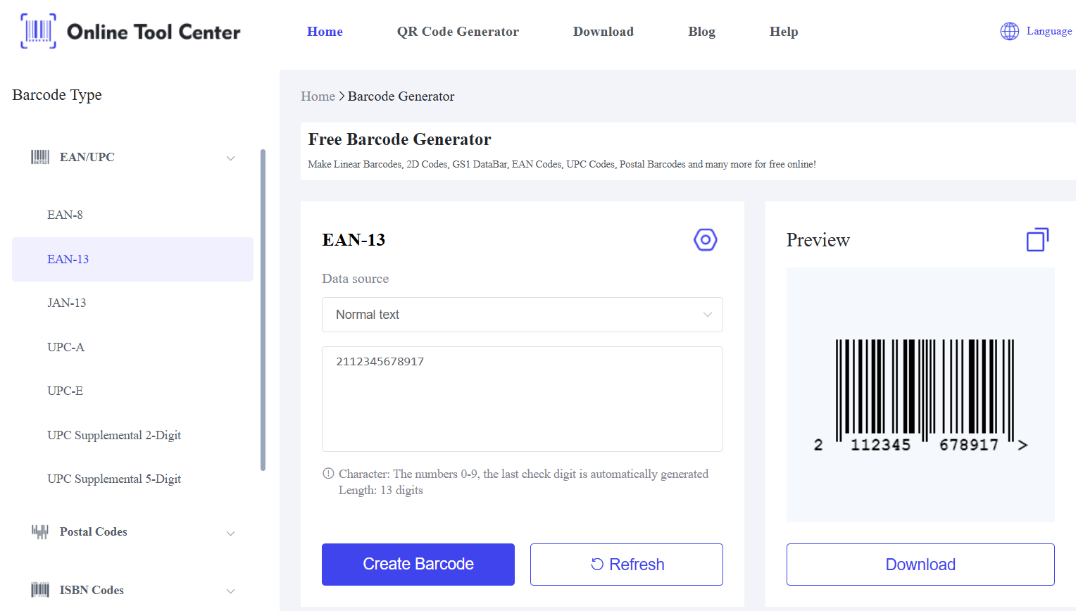 EAN 13 Barcode-Generator