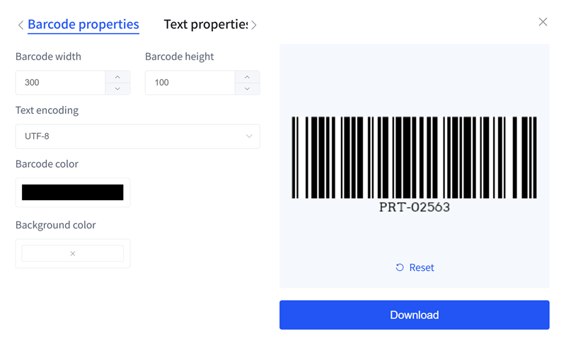 Barcode Größe Seti