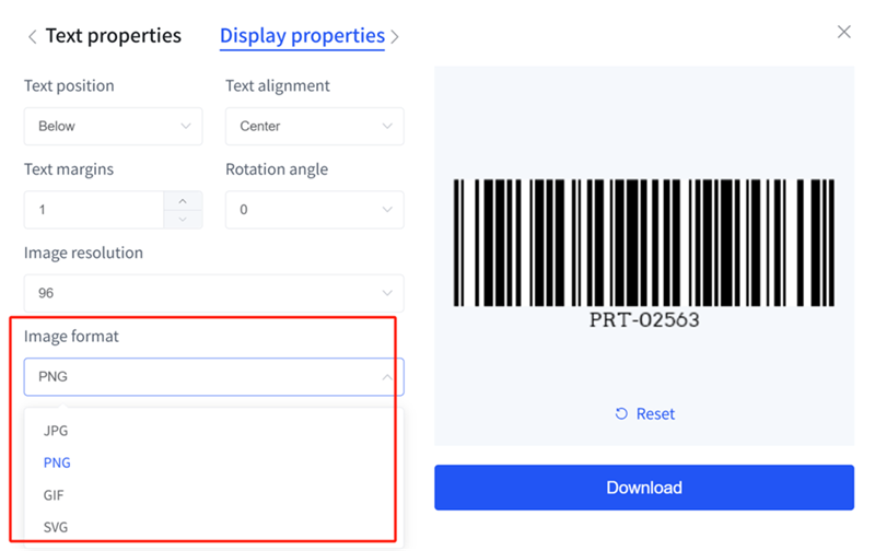 Barcodeformat