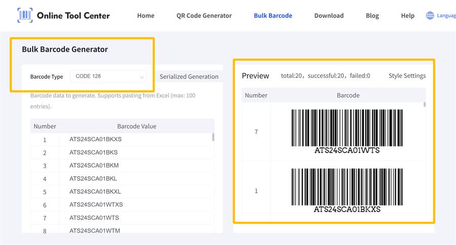 bulk barcode generator Bulk Barcode Generator