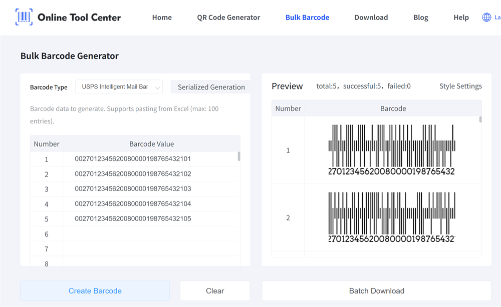 bulk impb barcode generator Bulk impb Barcode Generator