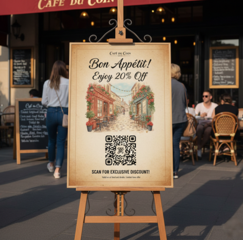 Restaurant Werbung QR-Code