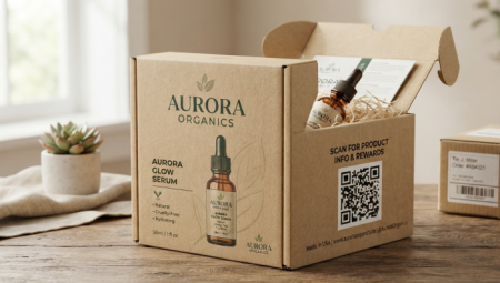 QR-Code auf Produktpaketi