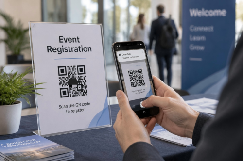 QR Code for Registratio QR-Code für Registrierung