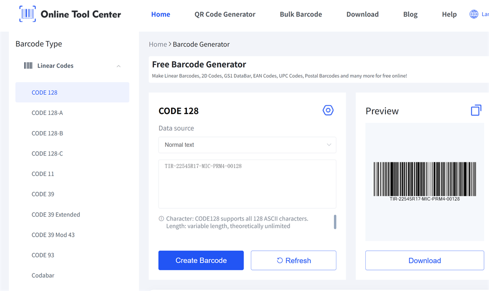 Erate Reifen Barcode